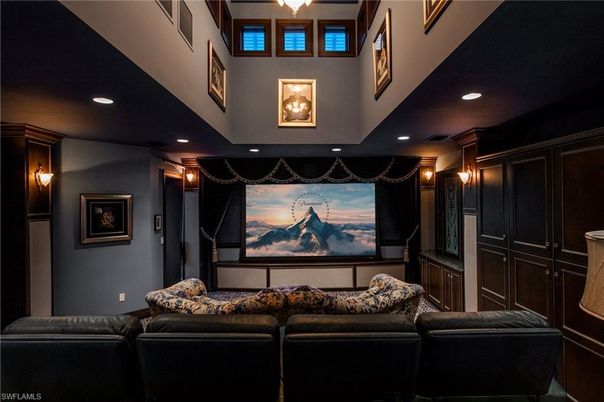 Interior, Projection Screen, Recessed Lighting, Theatre Room