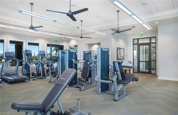 Fitness Equipment, Gym, Interior, Recessed Lighting