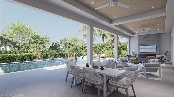 Exterior, Pool, Recessed Lighting