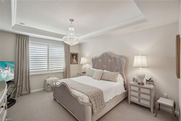 Bedroom, Chandelier, Interior