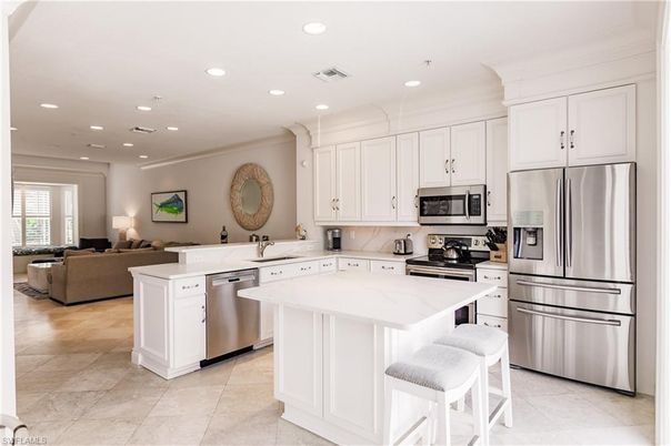 Interior, Kitchen, Living room, Recessed Lighting, Stainless Steel Appliances