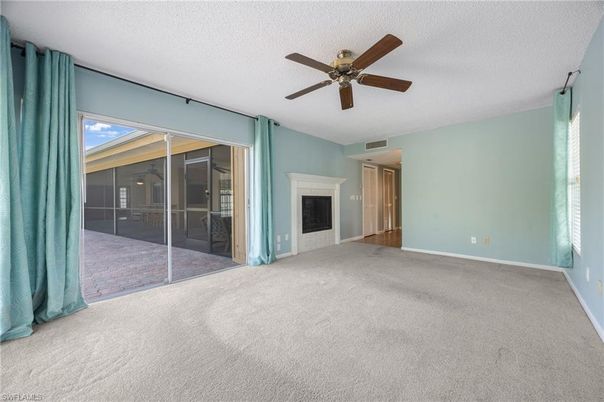 Empty room, Fireplace, Interior