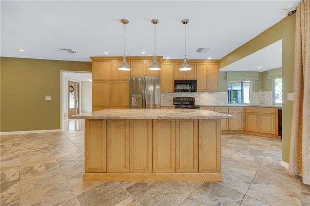 Interior, Kitchen, Pendant Lights, Recessed Lighting, Stainless Steel Appliances