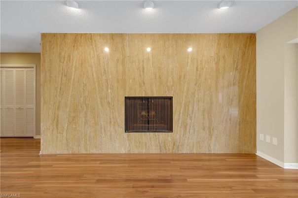 Empty room, Fireplace, Interior, Wood Texture Flooring