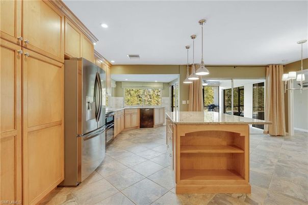 Interior, Kitchen, Pendant Lights, Recessed Lighting, Stainless Steel Appliances