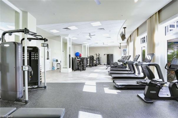 Fitness Equipment, Gym, Interior, Recessed Lighting
