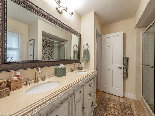 Bathroom, Dual Sink Vanities, Interior, Wood Texture Flooring