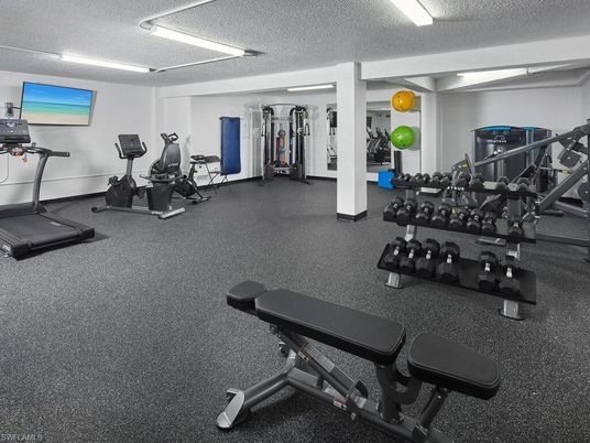 Fitness Equipment, Gym, Interior, Recessed Lighting