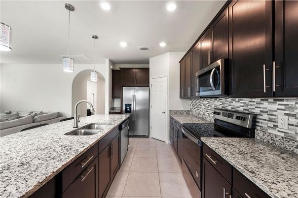 Interior, Kitchen, Pendant Lights, Recessed Lighting, Stainless Steel Appliances