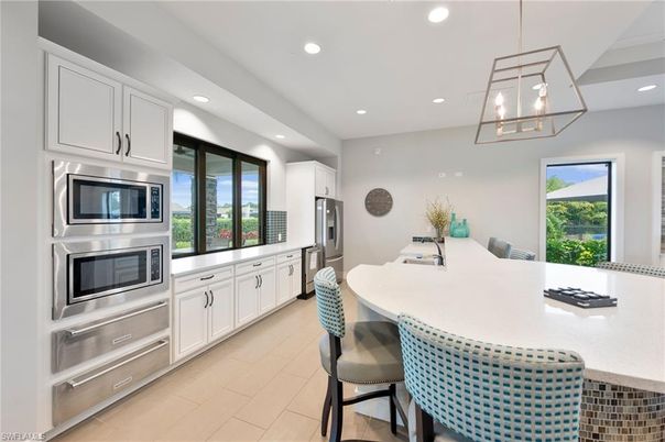 Interior, Kitchen, Pendant Lights, Recessed Lighting, Stainless Steel Appliances