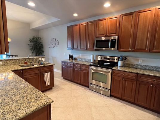 Interior, Kitchen, Recessed Lighting, Stainless Steel Appliances