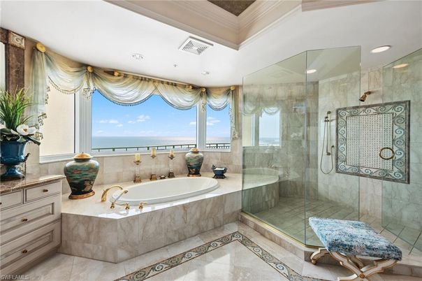 Bathroom, Glass Shower, Interior, Recessed Lighting, Water