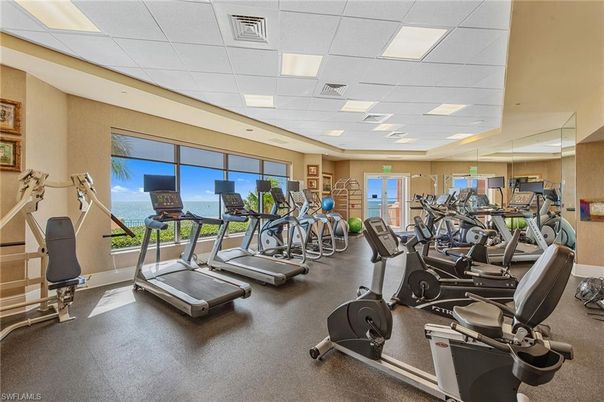 Fitness Equipment, Gym, Interior, Recessed Lighting