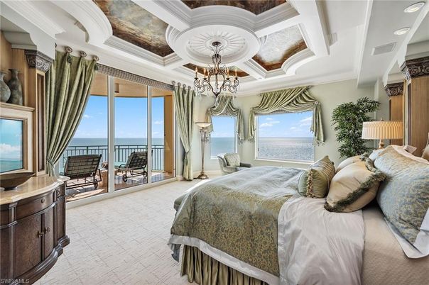 Bedroom, Chandelier, Interior, Recessed Lighting, Water