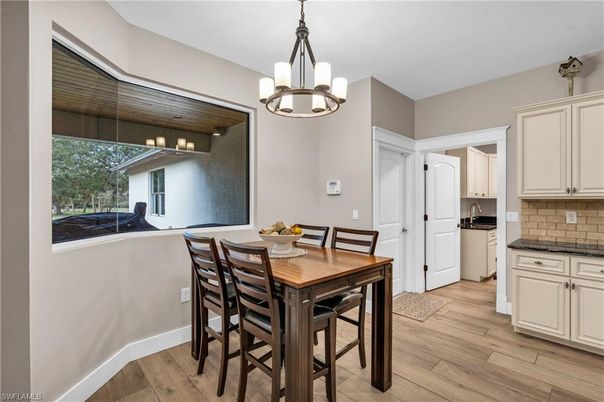 Chandelier, Dining room, Interior, Kitchen, Pendant Lights, Wood Texture Flooring