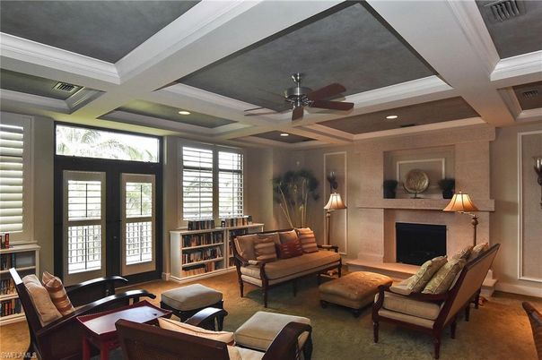 Fireplace, Interior, Living room, Recessed Lighting