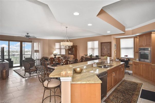 Dining room, Interior, Kitchen, Living room, Recessed Lighting, Stainless Steel Appliances