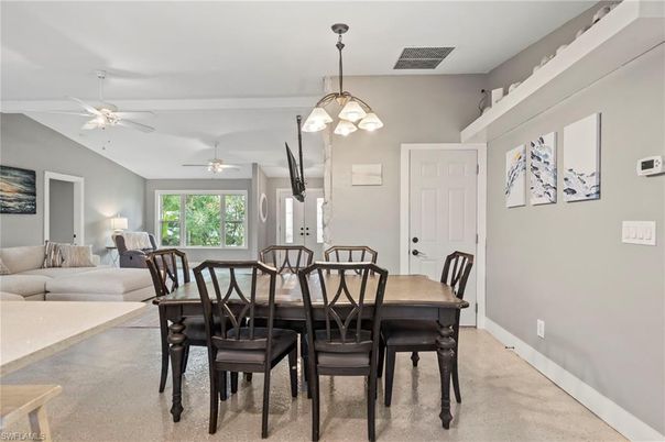 Dining room, Interior, Pendant Lights