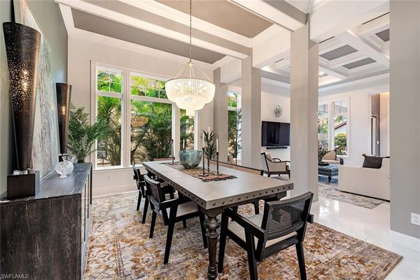 Chandelier, Dining room, Interior