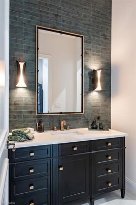 Bathroom, Dual Sink Vanities, Interior, Stone Walls