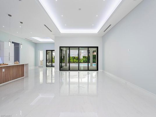 Empty room, Interior, Pendant Lights, Recessed Lighting