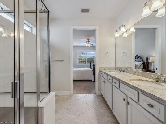 Bathroom, Bedroom, Dual Sink Vanities, Glass Shower, Interior