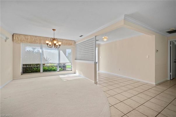 Chandelier, Empty room, Interior