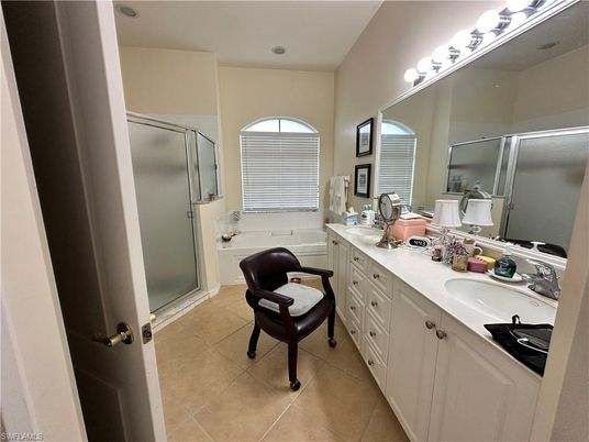 Bathroom, Dual Sink Vanities, Glass Shower, Interior