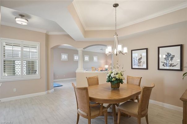 Chandelier, Dining room, Interior, Pendant Lights, Wood Texture Flooring
