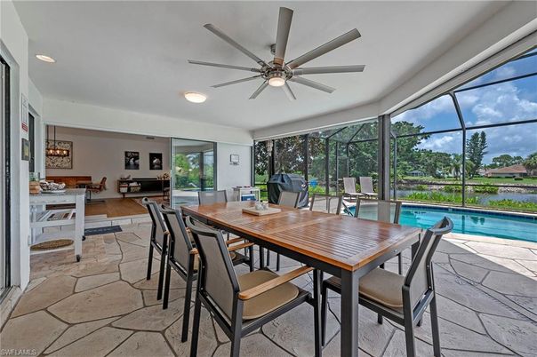 Dining room, Glass Ceilings, Interior, Pool, Recessed Lighting, Sun Room