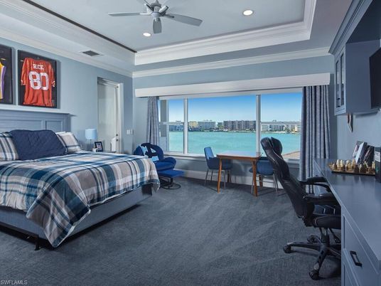 Bedroom, Home Office, Interior, Recessed Lighting, Water