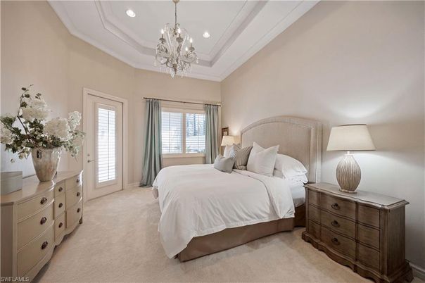 Bedroom, Chandelier, Interior, Recessed Lighting