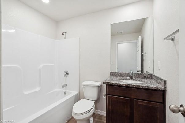 Bathroom, Interior, Recessed Lighting, Wood Texture Flooring
