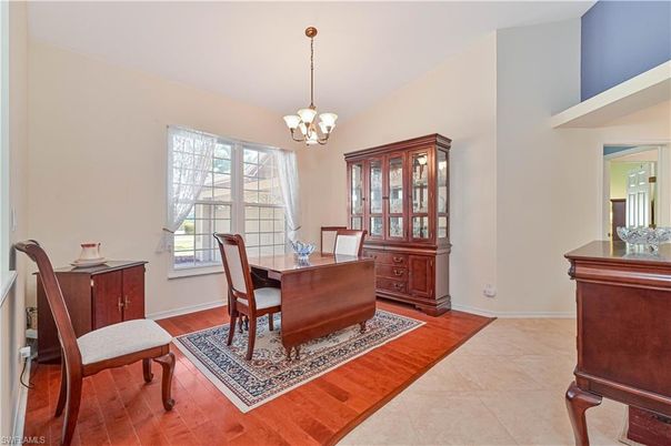Chandelier, Home Office, Interior, Wood Texture Flooring
