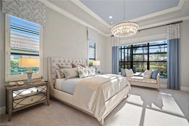 Bedroom, Chandelier, Interior, Pendant Lights, Recessed Lighting
