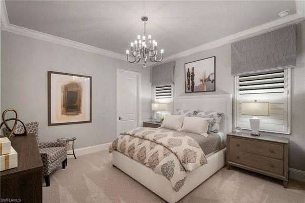 Bedroom, Chandelier, Interior