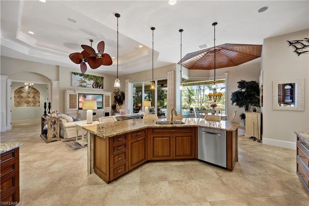 Interior, Kitchen, Living room, Pendant Lights, Recessed Lighting