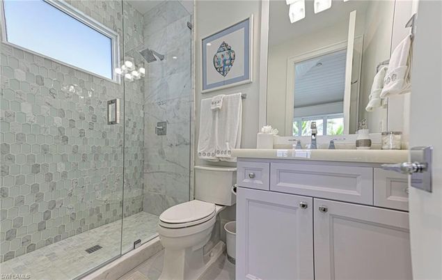 Bathroom, Glass Shower, Interior, Marble Walls