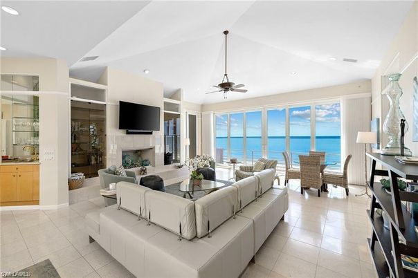 Fireplace, Interior, Living room, Recessed Lighting, Water