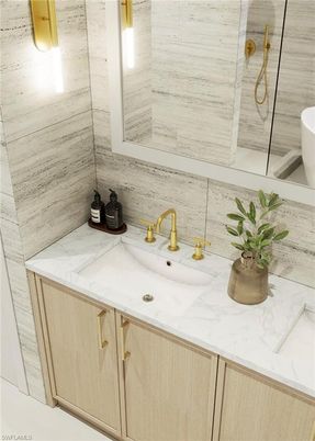 Bathroom, Interior, Marble Walls