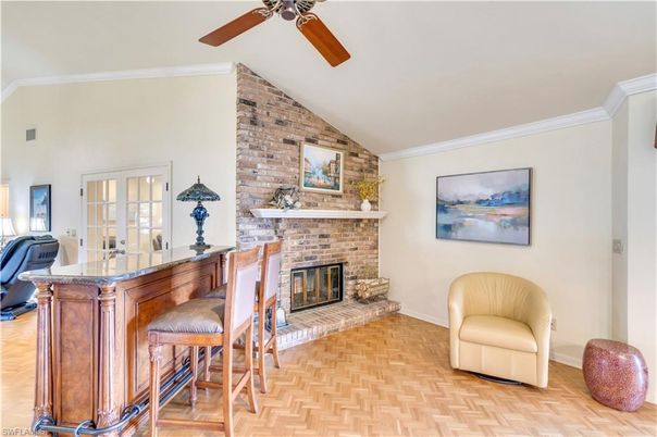 Fireplace, Interior, Stone Walls, Wood Texture Flooring