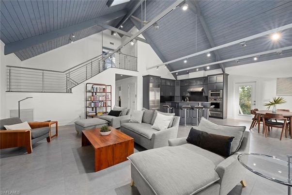 Dining room, Interior, Kitchen, Living room, Recessed Lighting, Stainless Steel Appliances