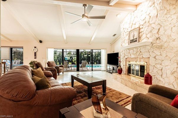 Fireplace, Interior, Living room, Stone Walls
