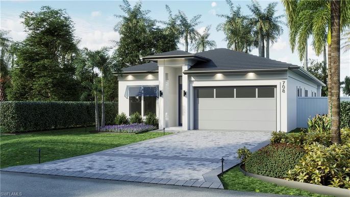 Attached, Exterior, Facade, Modern