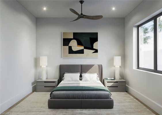 Bedroom, Interior, Recessed Lighting