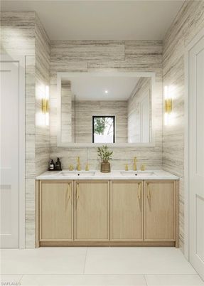 Bathroom, Dual Sink Vanities, Interior, Recessed Lighting