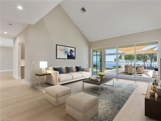 Interior, Living room, Recessed Lighting, Water, Wood Texture Flooring
