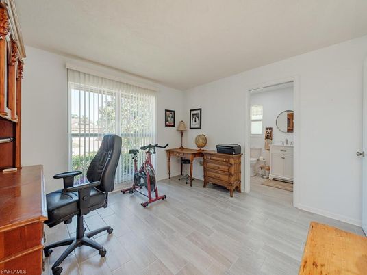 Fitness Equipment, Home Office, Interior, Wood Texture Flooring