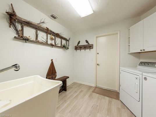 Interior, Washer, Wood Texture Flooring