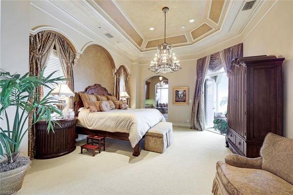 Bedroom, Chandelier, Interior, Recessed Lighting